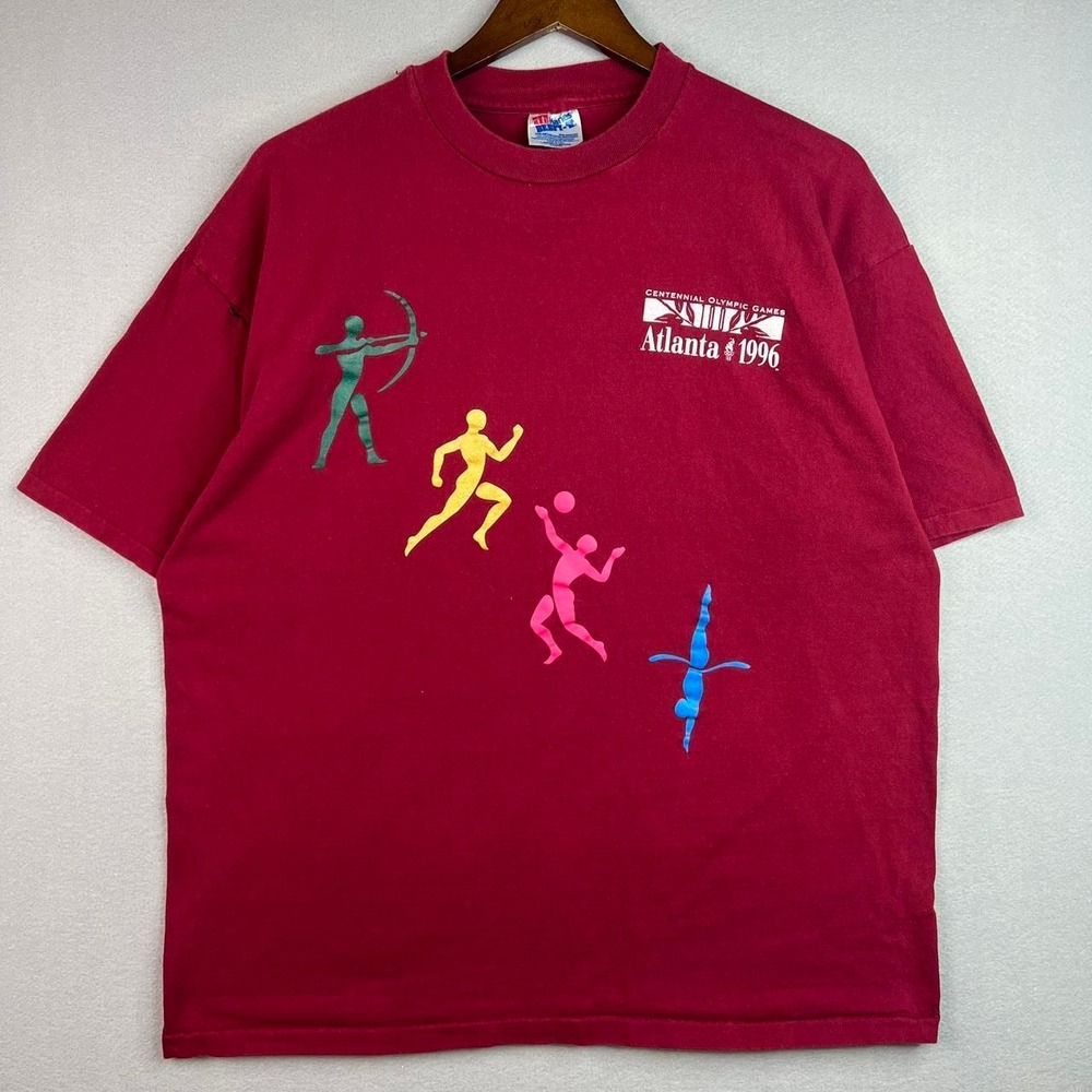Vintage Atlanta Olympics 1996 Red Tee Shirt XL